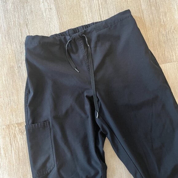 Womens Medcouture Black Scrub Pants - M - Picture 2 of 6